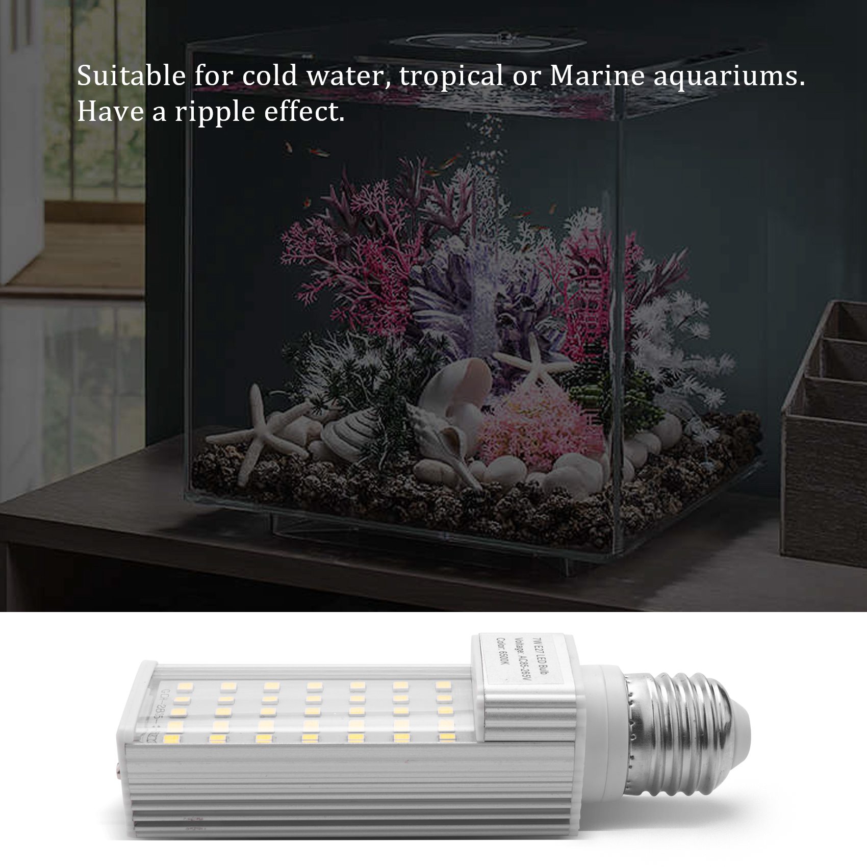 Aquarium Plant Light - مصباح LED A56P-Fishpod أبيض لنمو النباتات