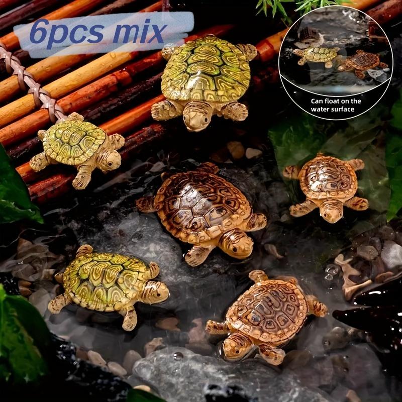 Aquarium Moss - 6 تماثيل سلحفاة صغيرة لتزيين أحواض
