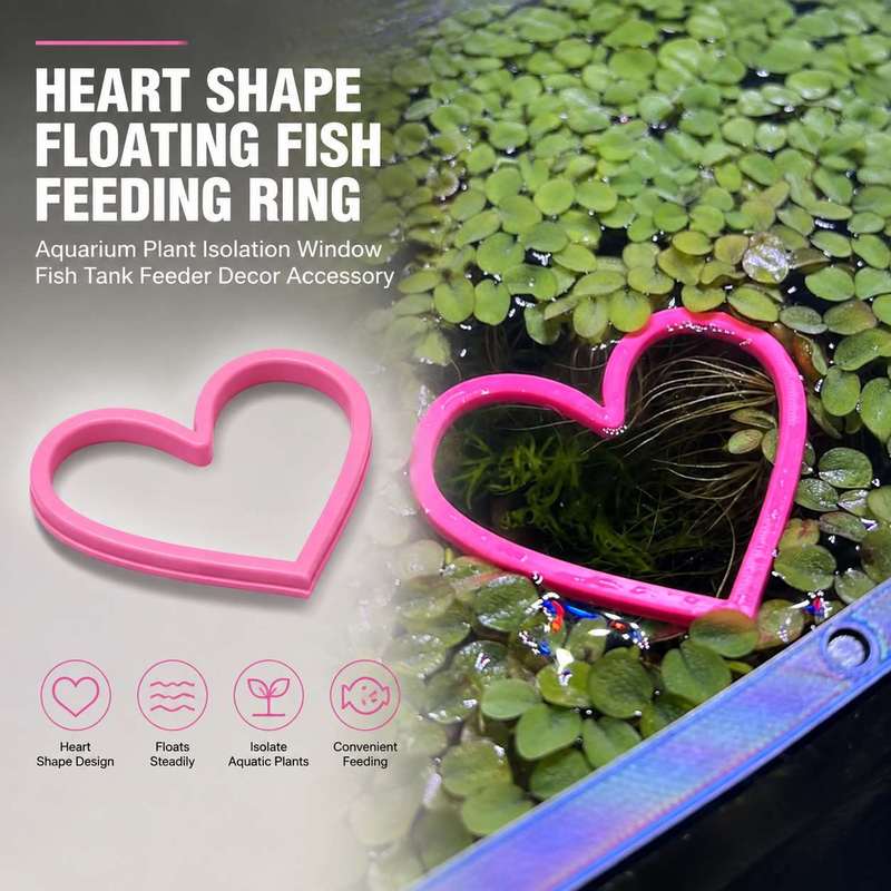 Aquarium Fertilizer - حلقة تغذية الأسماك العائمة على شكل