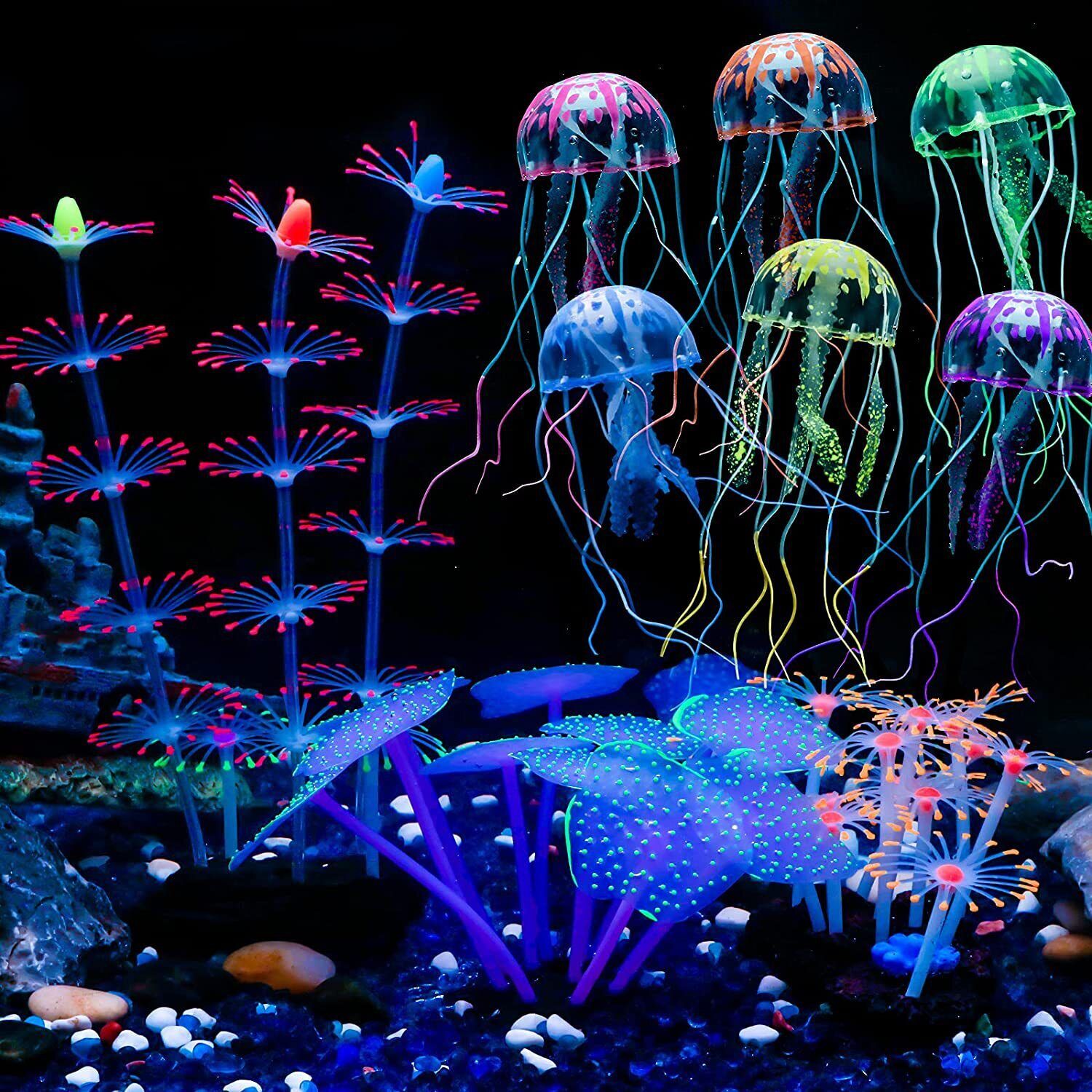 ديكور حوض السمك الاصطناعي المض - مراجعة Live Plant Aquarium وسعره