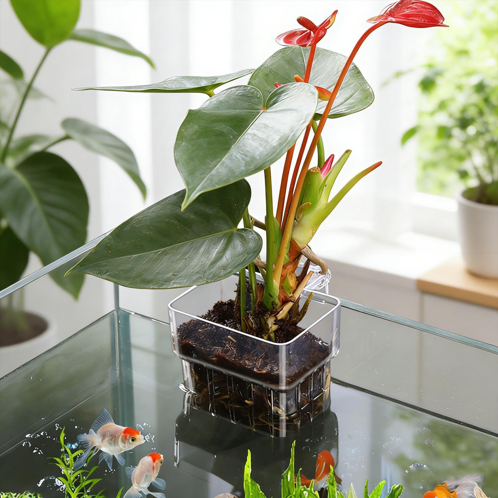 وعاء شفاف قابل للتعليق لزراعة  - مراجعة Aquarium Plants Live وسعره