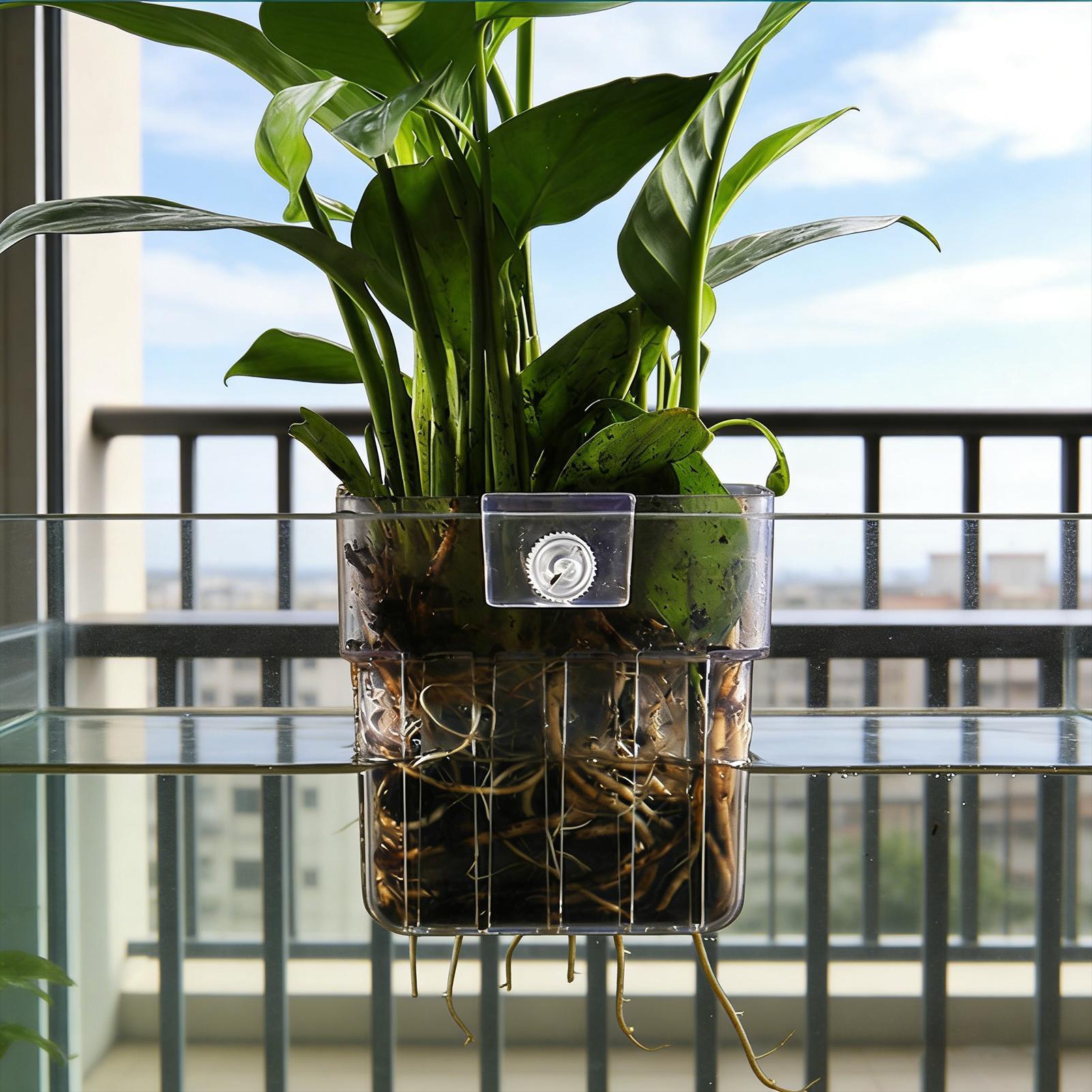 وعاء شفاف قابل للتعليق لزراعة  - مراجعة Aquarium Plants Live وسعره